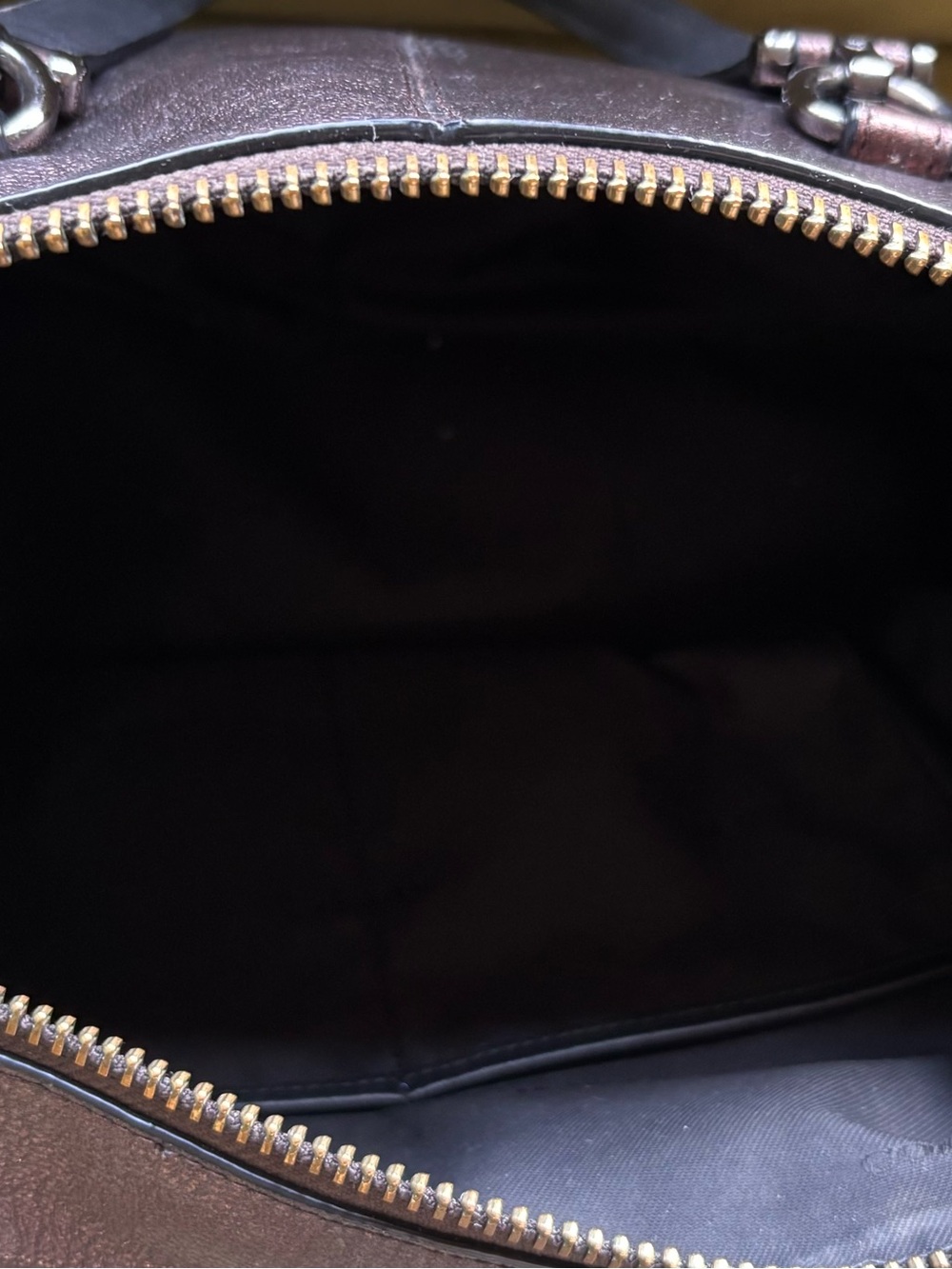 Coach Metallic Brown Pebbled Leather Satchel - Picture 6 of 12